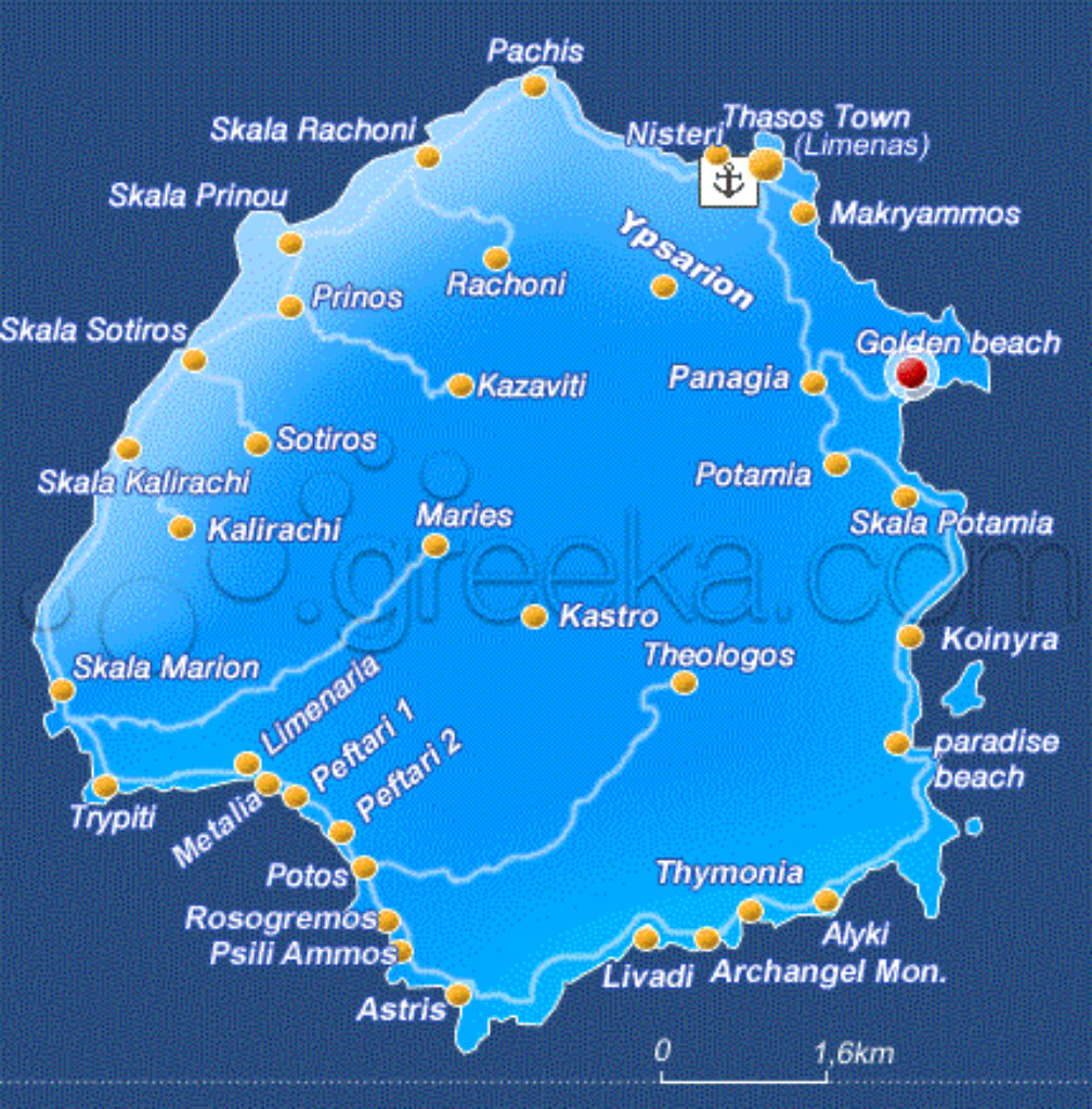 Harta Insulei Thassos